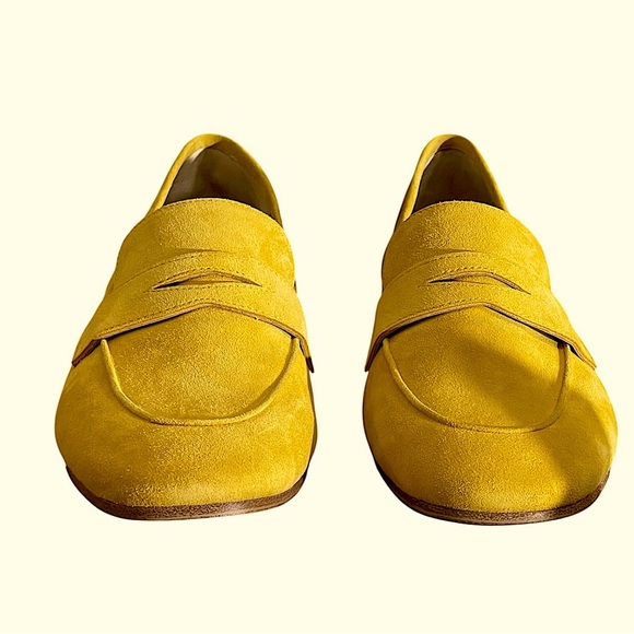 MARC FISHER LTD YELLOW SUEDE CHANGE  LOAFERS SZ 9 MED NWOT - Picture 11 of 12